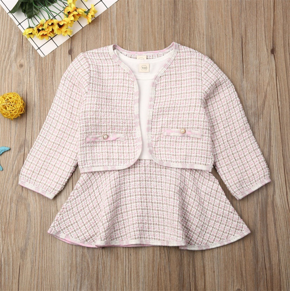 Long-sleeved Dresses Two-piece Children's Baby