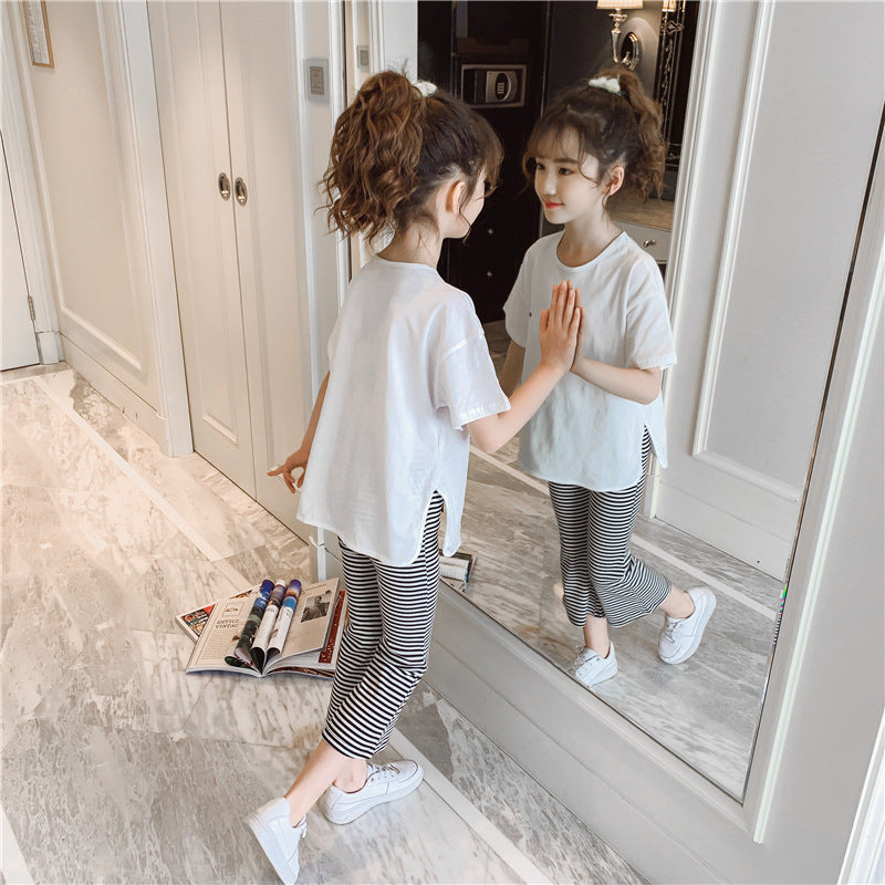 Girls Summer Suit Net Red