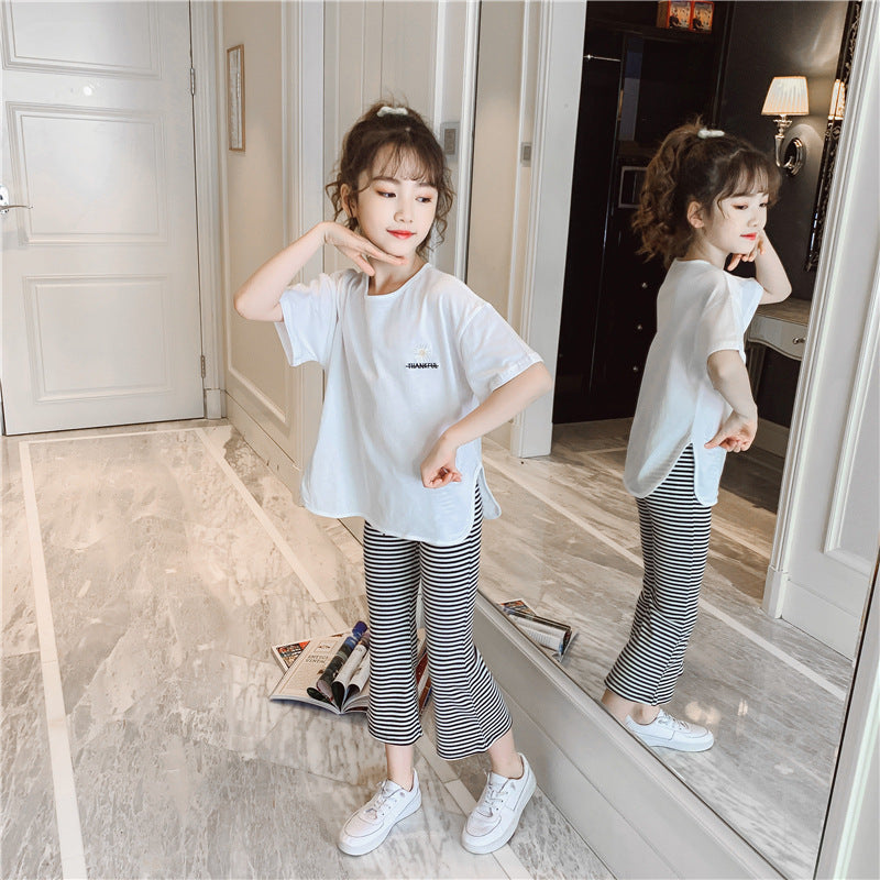 Girls Summer Suit Net Red