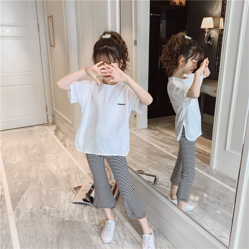 Girls Summer Suit Net Red