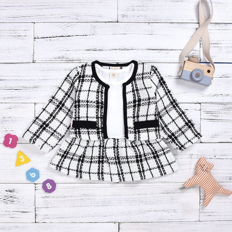 Long-sleeved Dresses Two-piece Children's Baby
