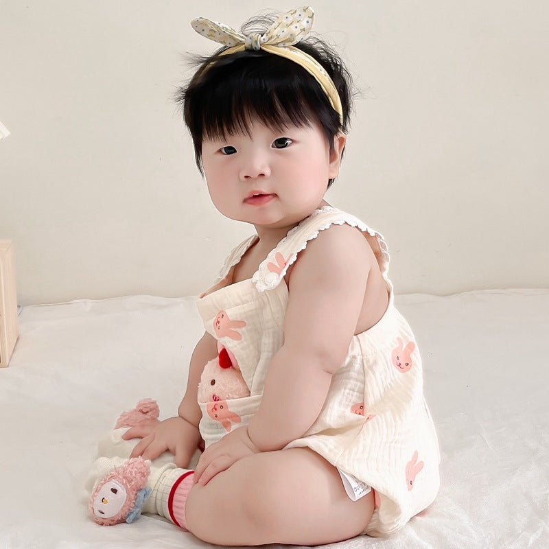 Cute Baby Gauze Triangle Rompers
