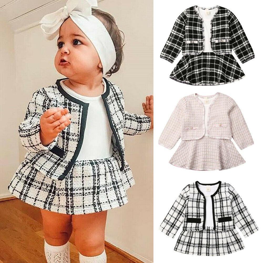 Long-sleeved Dresses Two-piece Children's Baby