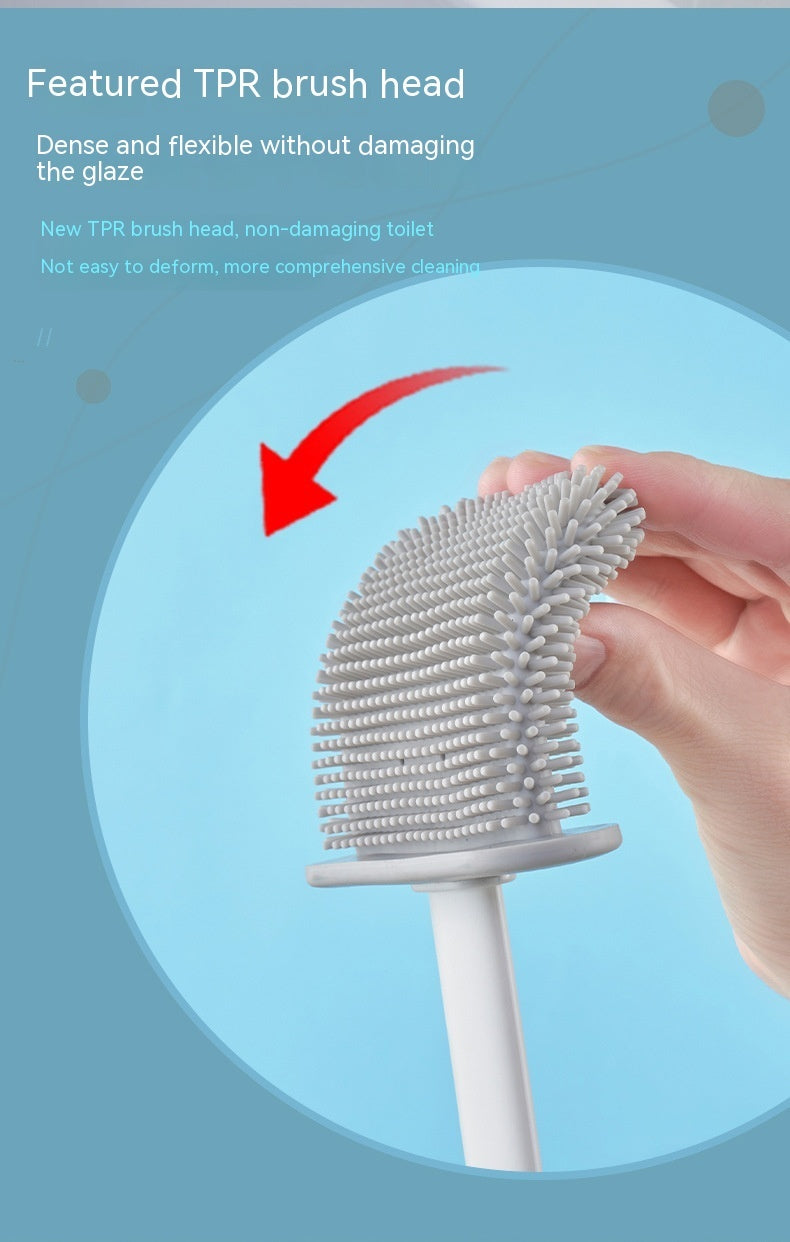 Toilet Brush Household No Dead Angle Mimic Silicone