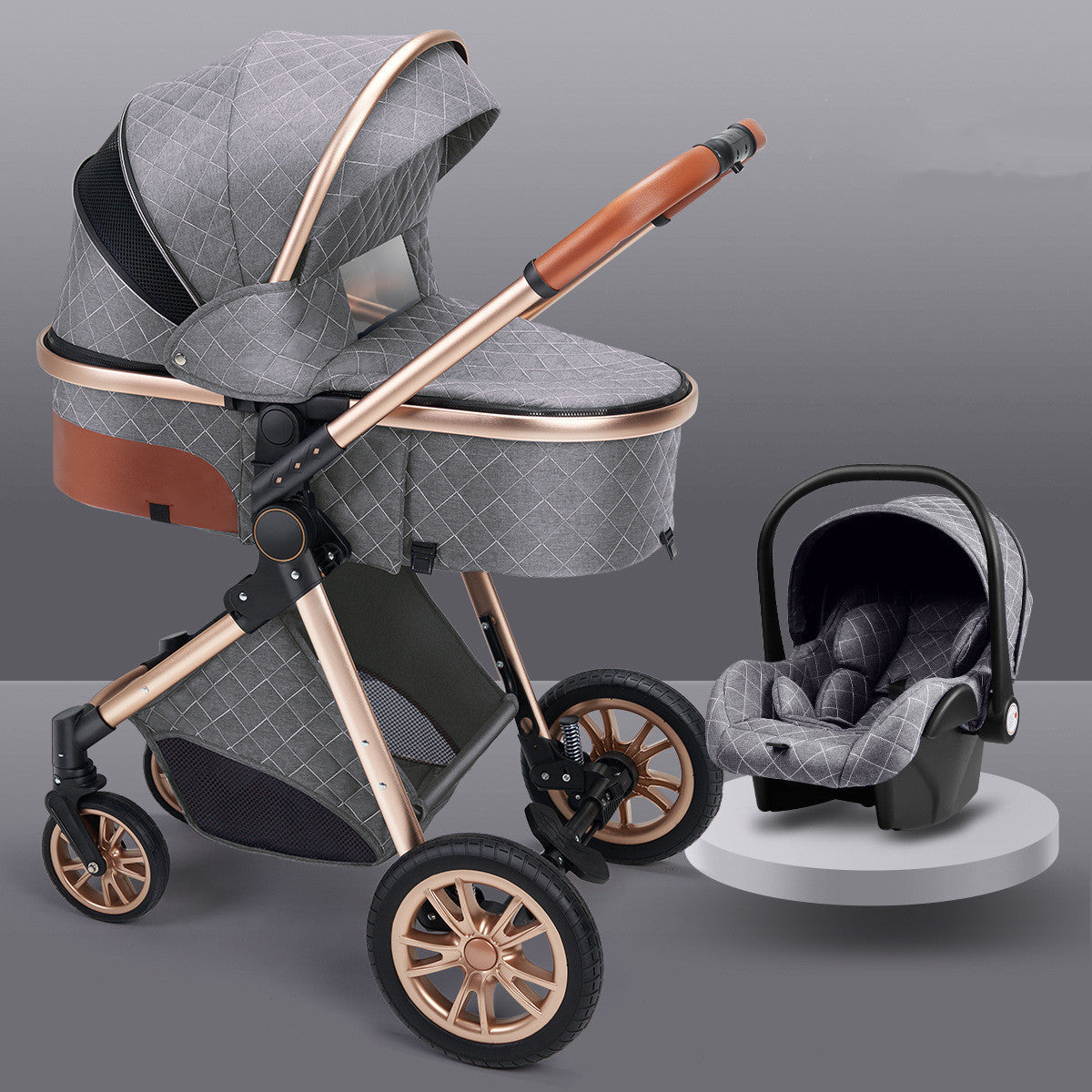 Shock Absorbing Newborn Baby Stroller