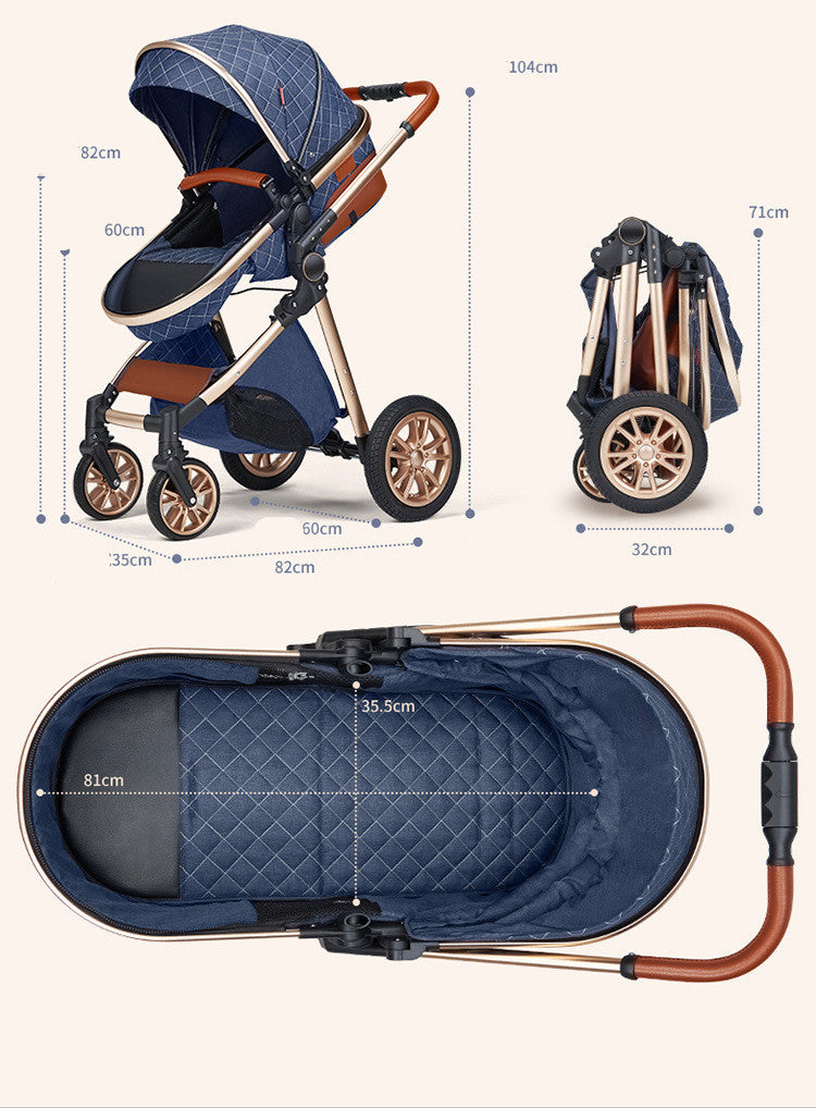 Shock Absorbing Newborn Baby Stroller