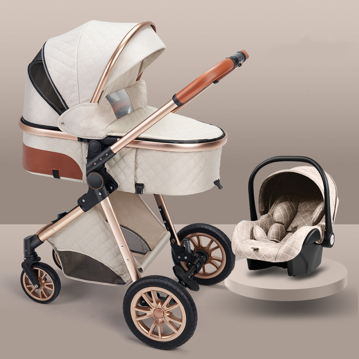 Shock Absorbing Newborn Baby Stroller