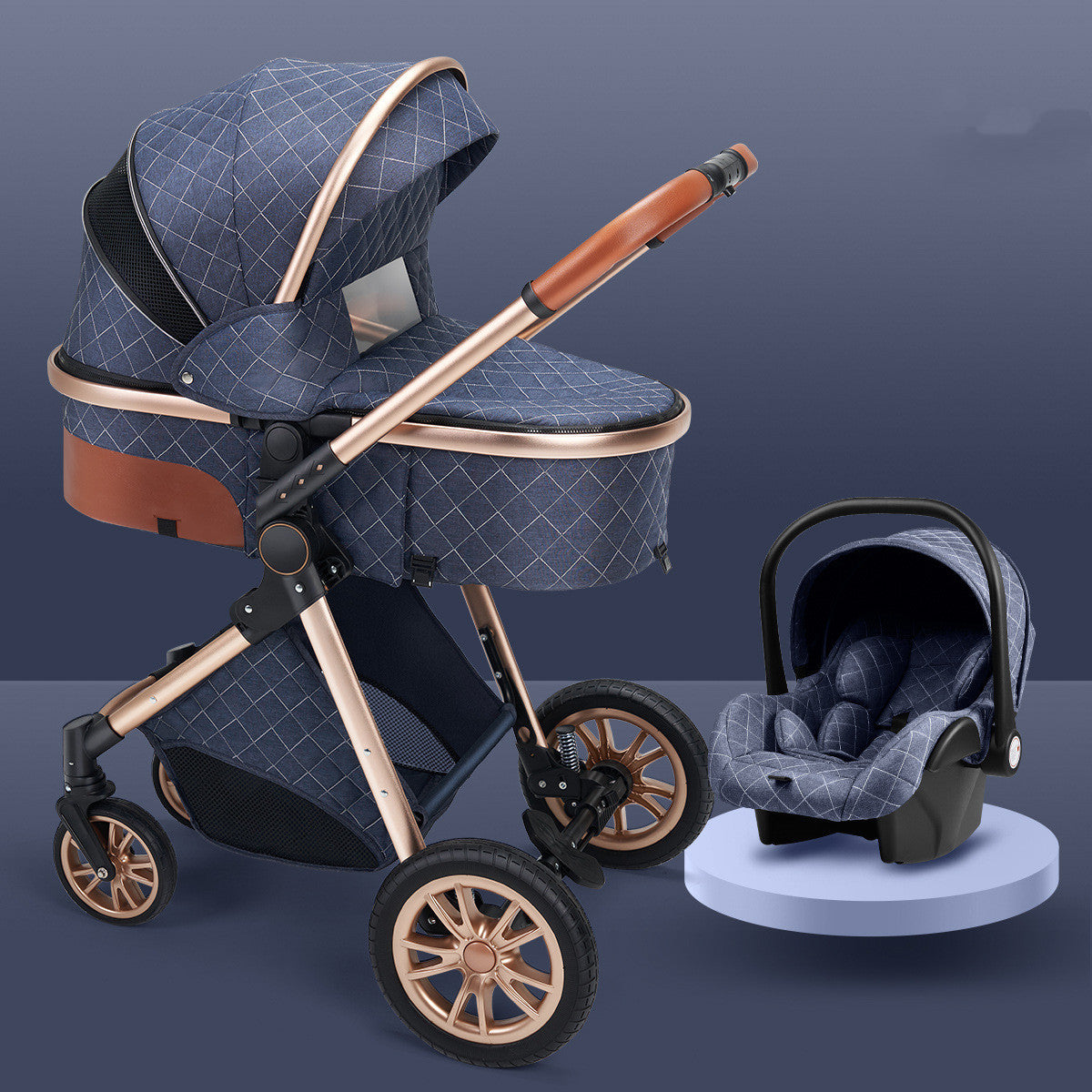 Shock Absorbing Newborn Baby Stroller