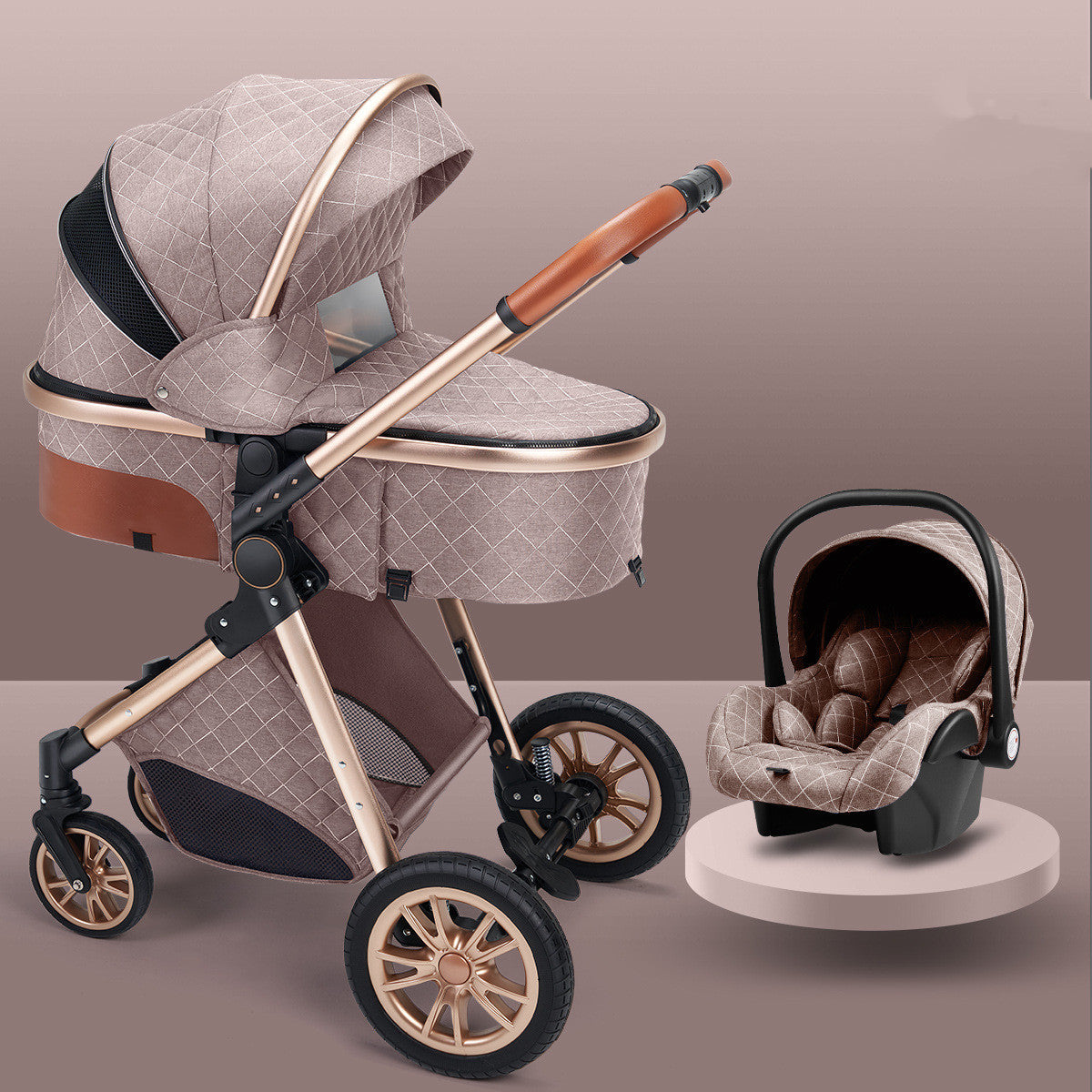 Shock Absorbing Newborn Baby Stroller