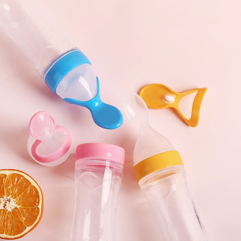 Baby Rice Paste Spoon Feeding Bottle