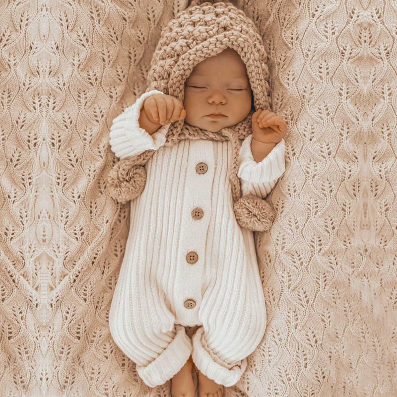 Rompers Knitted Long Sleeved Coat